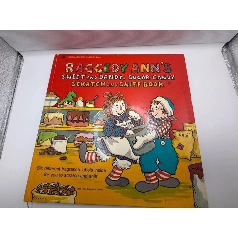 Vintage Golden Scratch and Sniff Book Raggedy Ann's Sweet and Dandy, Sugar Candy